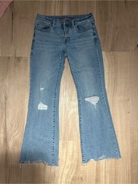 Lucky Brand Light Blue Distressed Flare Jeans